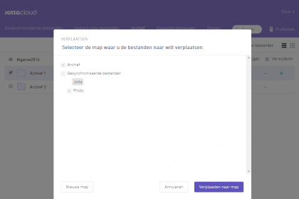Archief terugzetten Archief terugzetten