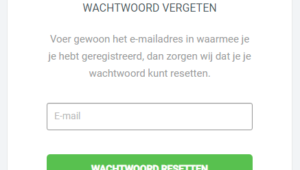 Wachtwoord vergeten