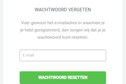 Wachtwoord vergeten